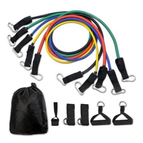 FlexiFit® Kit 5 Bandas Elasticas Profesional Latex PARA EJERCICIO PREMIUM